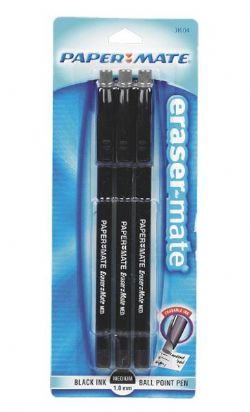 Black Eraser Mate Pen 5/Pk